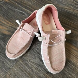 Hey Dude Wendy Sport Mesh Light Pink Slip On Shoes Women US 9 EU 40